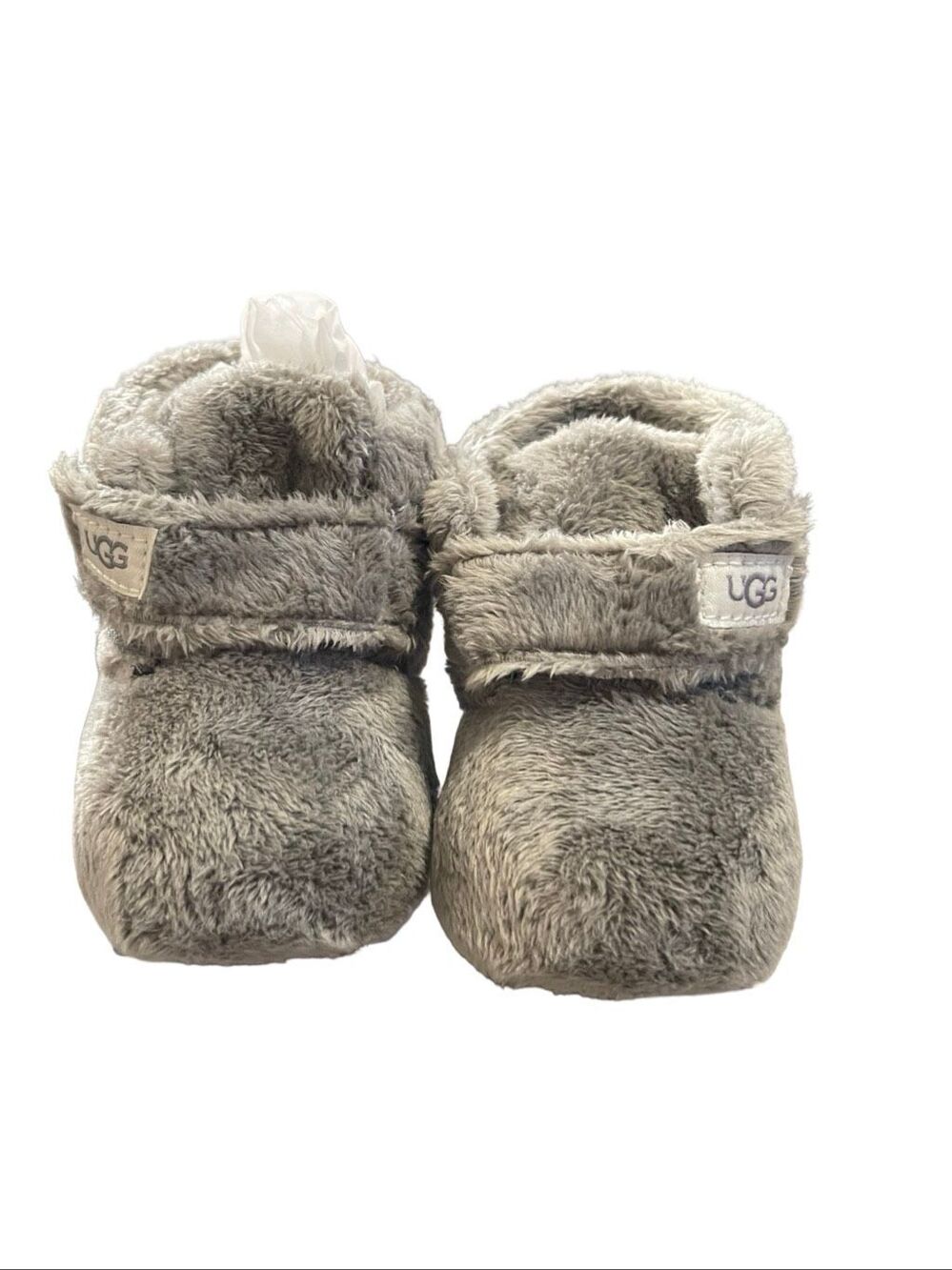 New UGG Baby Booties Gray Bixbee Soft Cuddle Faux Fur Bixbee Boots Size 4/5